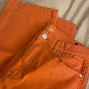 Bright Orange Denim Jeans